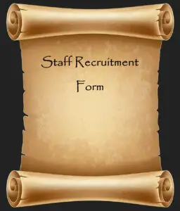 Staff Recruitment Form